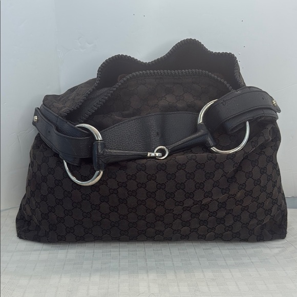 Gucci horse bit  Black Quilted Shoulder Bag with Silver Hardware - Picture 1 of 14